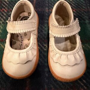 Livie & Luca Cream Mary Jane Shoes